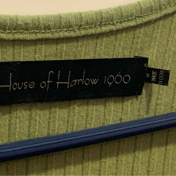 House of Harlow 1960 x Sofia Richie Christy Bodysuit Olive Green Ribbed $98.00 - Picture 9 of 14